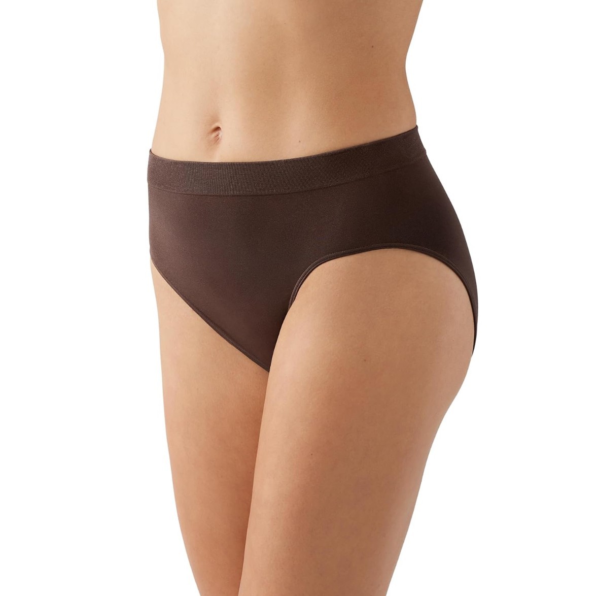 WACOAL 834175 HOT FUDGE BROWN ~ B-SMOOTH HICUT BRIEF PANTIES ~ SMALL