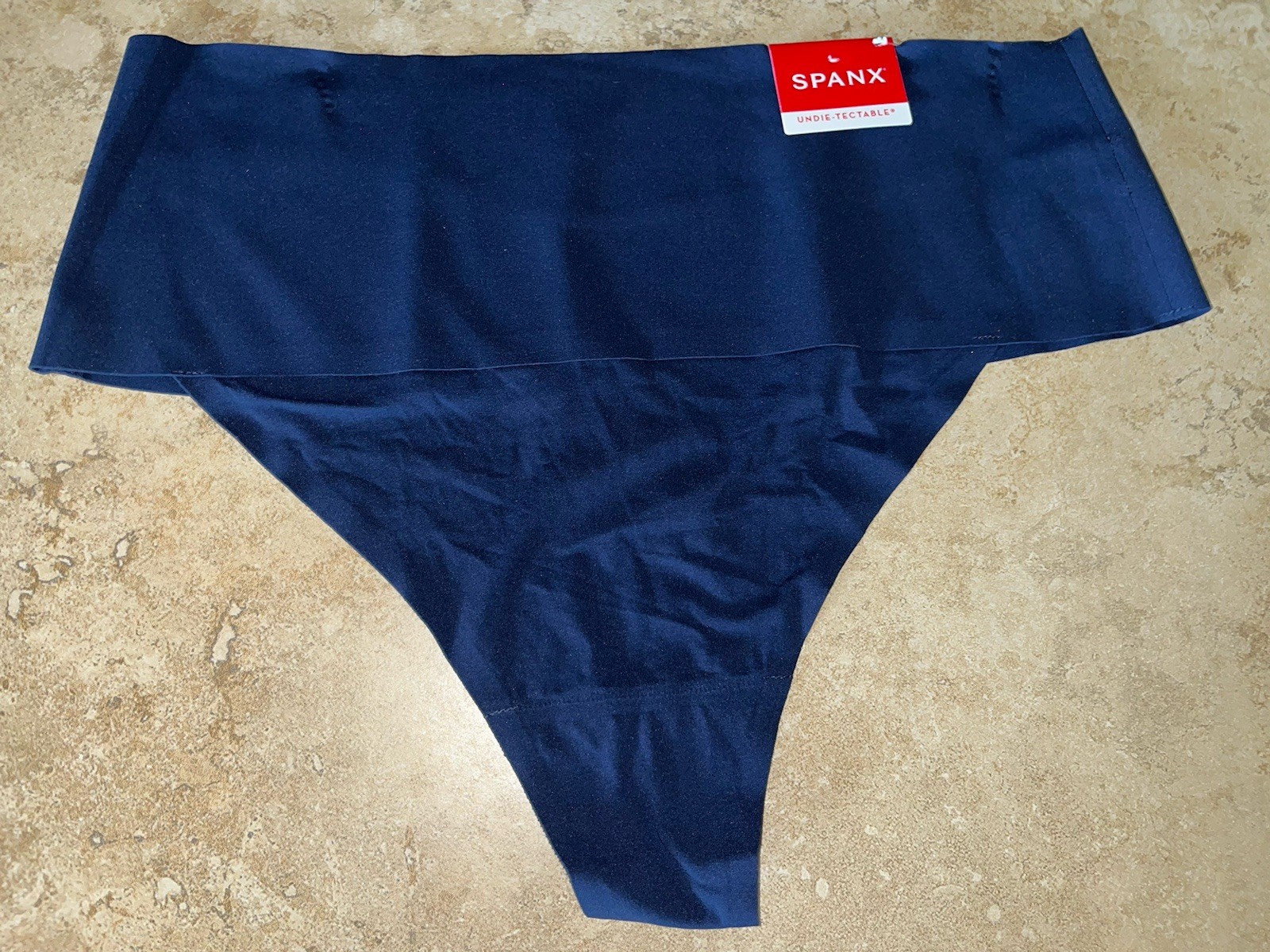 Nwt Spanx Undie-tectable Navy Blue Thong Panty SP0115 2XL