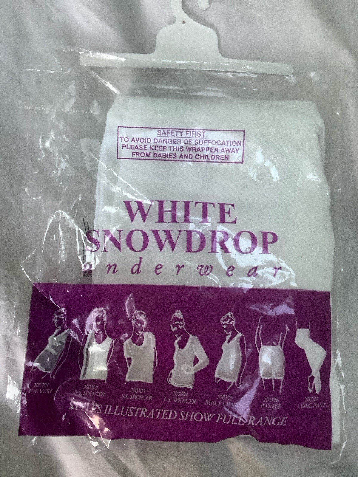 Ladies Vintage Snowdrop Thermal Underwear Pantee White Size S-M New