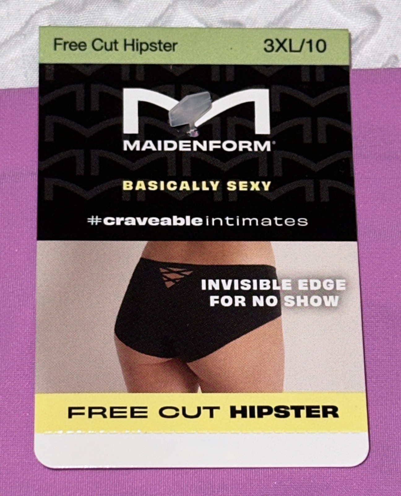 MAIDENFORM Basically Sexy M Free Cut Hipster Panty Womens Sz M 6 XL 8 2XL 9