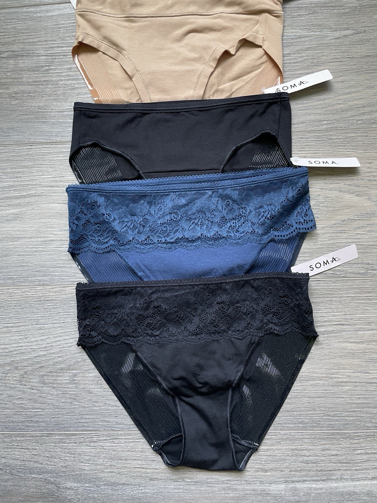 $110 Soma Panty Lot ~6 Pairs ~X-Small~ Vanishing Edge Hipster~ No-show~NWT❤️