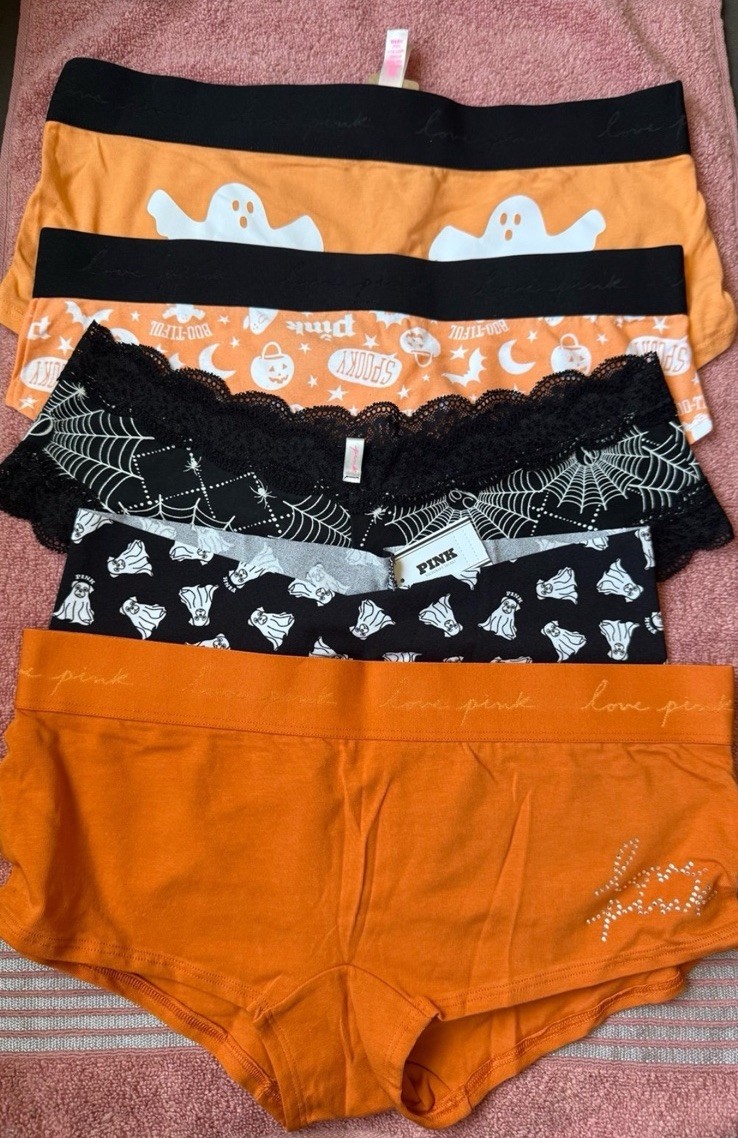 Victoria’s secret PINK HTF Halloween 5-PACK PANTIES 2023-2024 (M)
