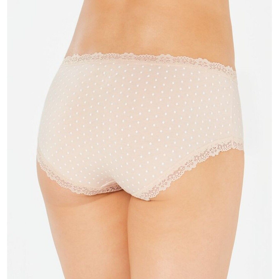 Jenni Intimates Bikini Panty Women 3X Tan Chai Dots Lace Trim Lot of 3 Hipster