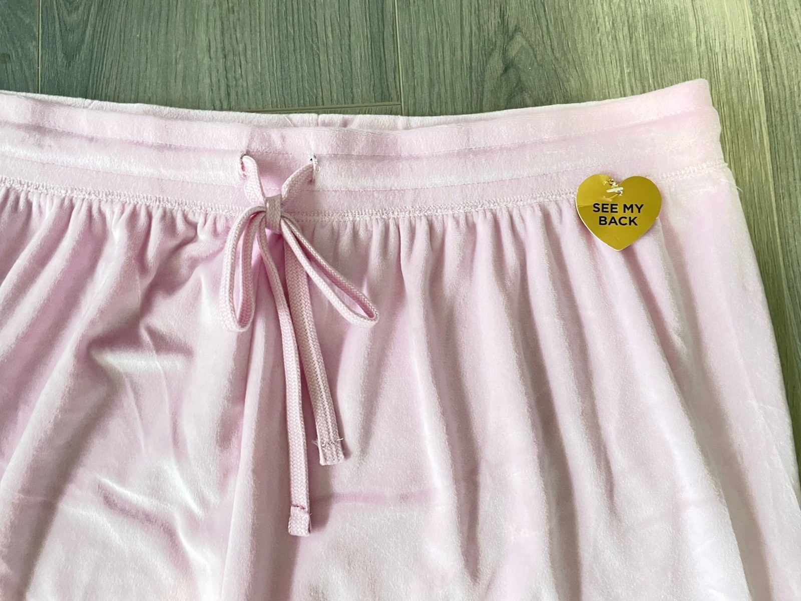 Juicy Couture Velour Big Bling Sweatpants in Lola Light Pink 1X Cozy New