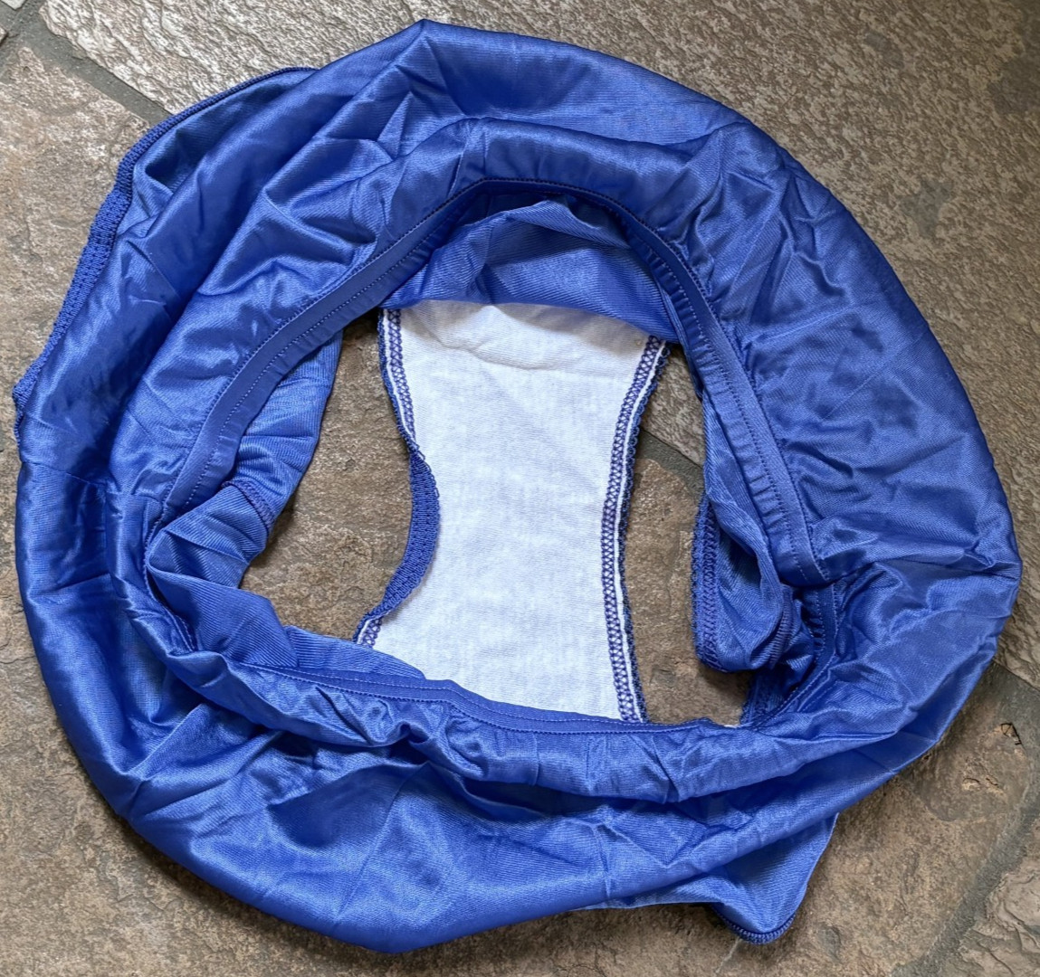Vanity Fair 6/M Royal BLUE Silky Smooth Semi Sheer Brief Panties #15012 VTG