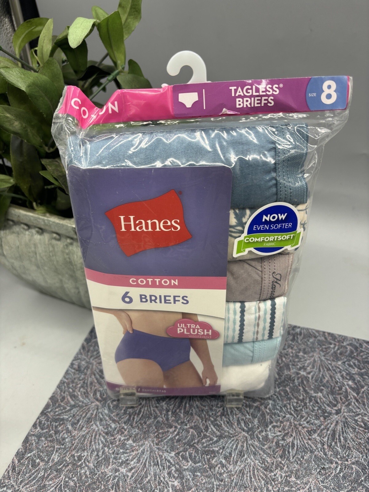 Women’s Hanes Cotton Briefs (6 Pk) Multicolor Sz 8 New 2013