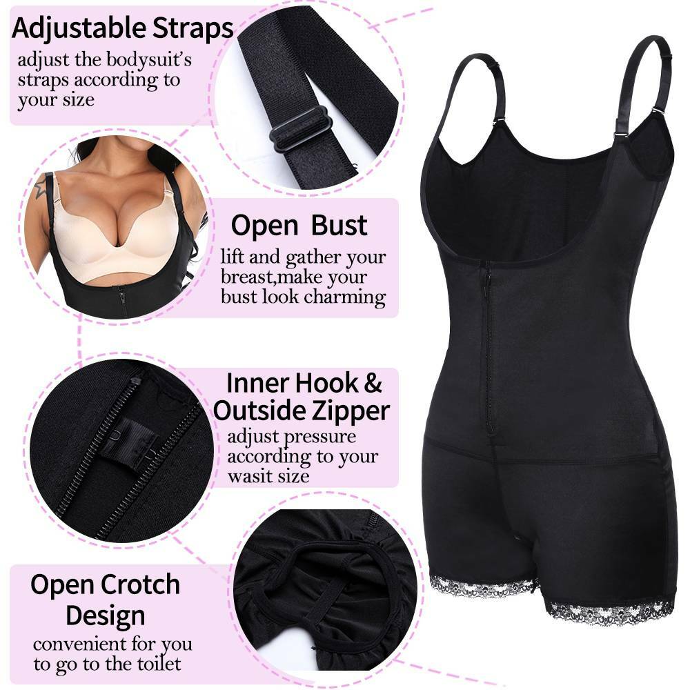 US Fajas Colombianas Reductoras Full Body Shaper Post Surgery Slimming Bodysuit