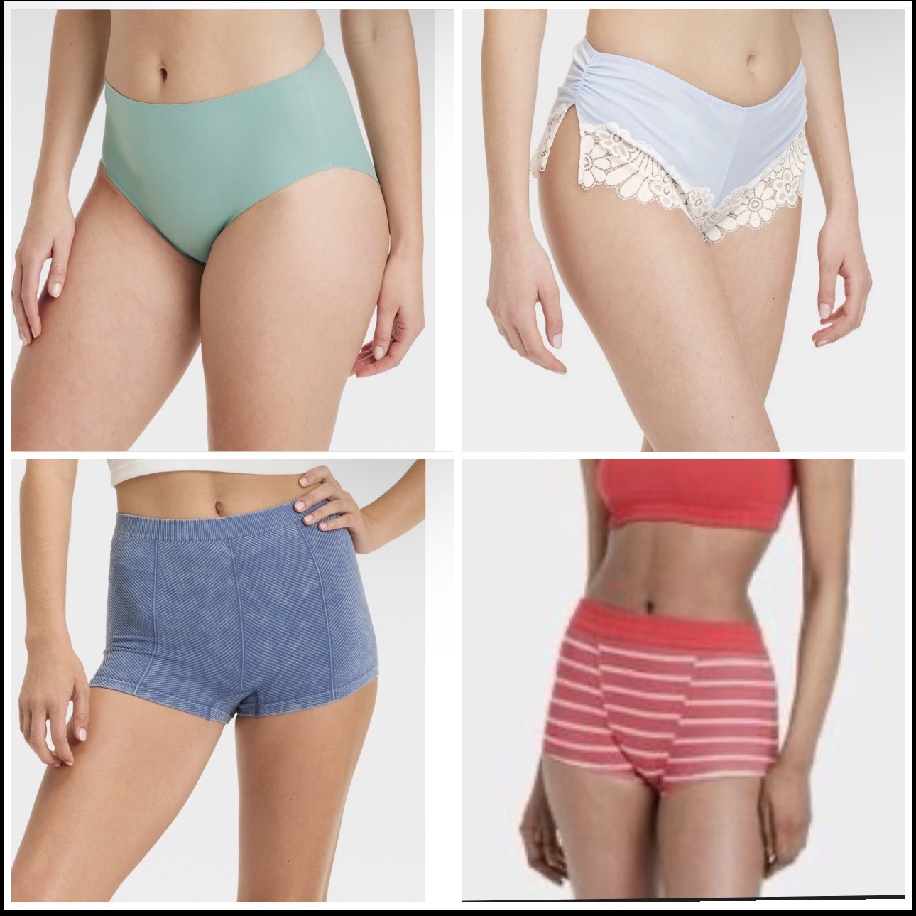 NWT ~ Auden Underwear Bundle x4 Pairs Size Large (12-14) Lot #22