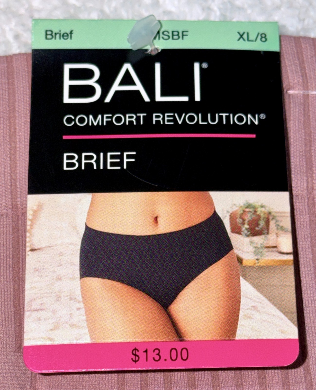 BALI Comfort Revolution Modern Seamless Smokey Brief Panty Womens S M L XL 2XL