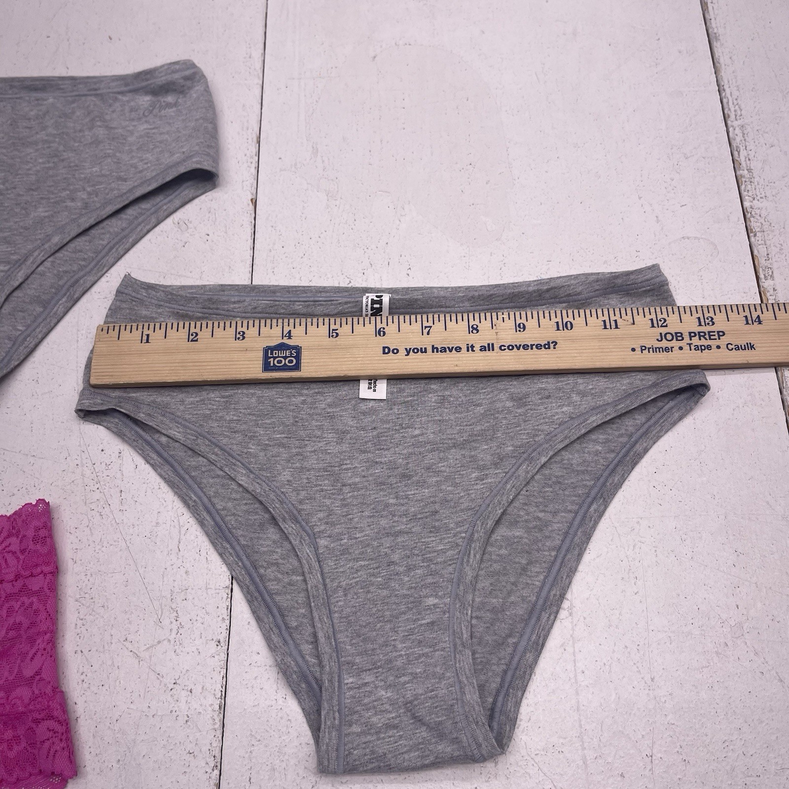 Pink Victoria’s Secret 4 Pack Pink Gray Blue Cheeky Underwear Women’s Large