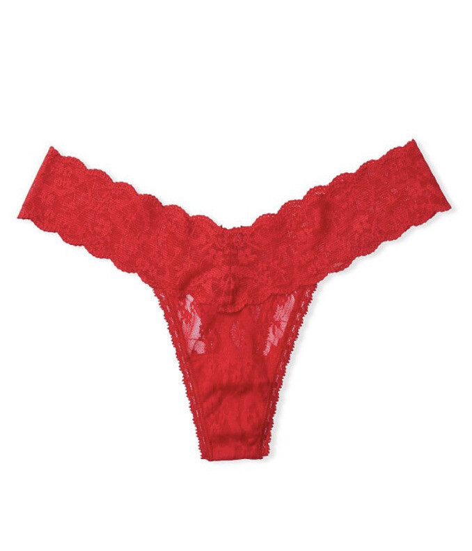 NEW Victoria’s Secret THE LACIE Thong Panty Red One Size Fits XS-XL NWT