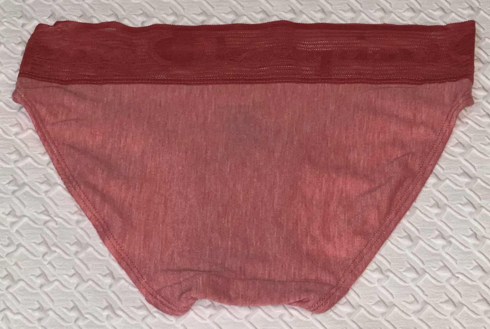 CHAMPION Wide Lace Logo Waistband Siesta Pink Hea Bikini Panty Womens S 5 2XL 9