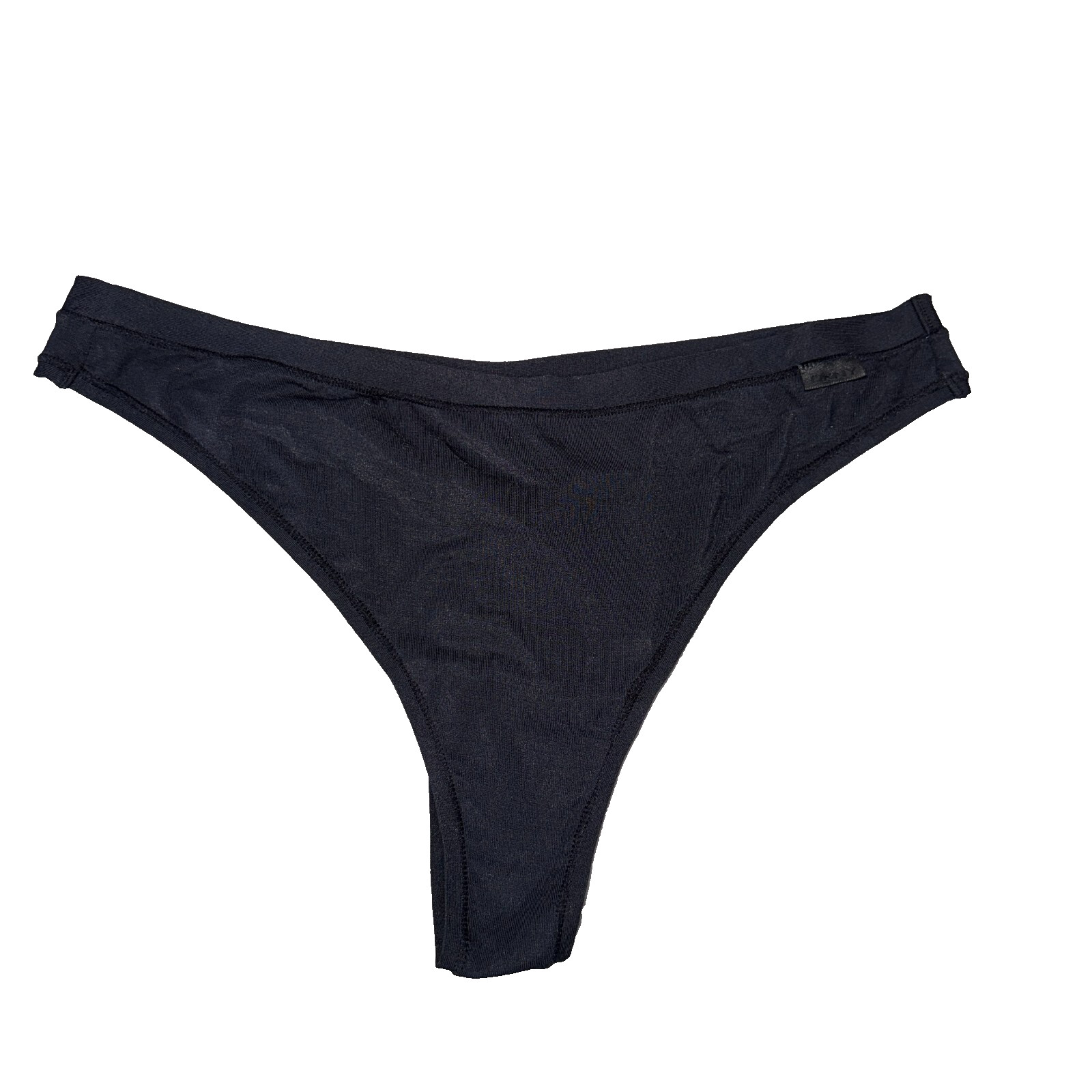 New DKNY Modal Thong Womens Size XL Panty Low Rise Super Soft Knit DK8131 Black