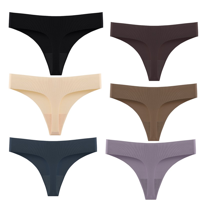 6 Pack Lot Sexy Womens Seamless Panties Thongs Bikinis Ladies Underwear Lingerie