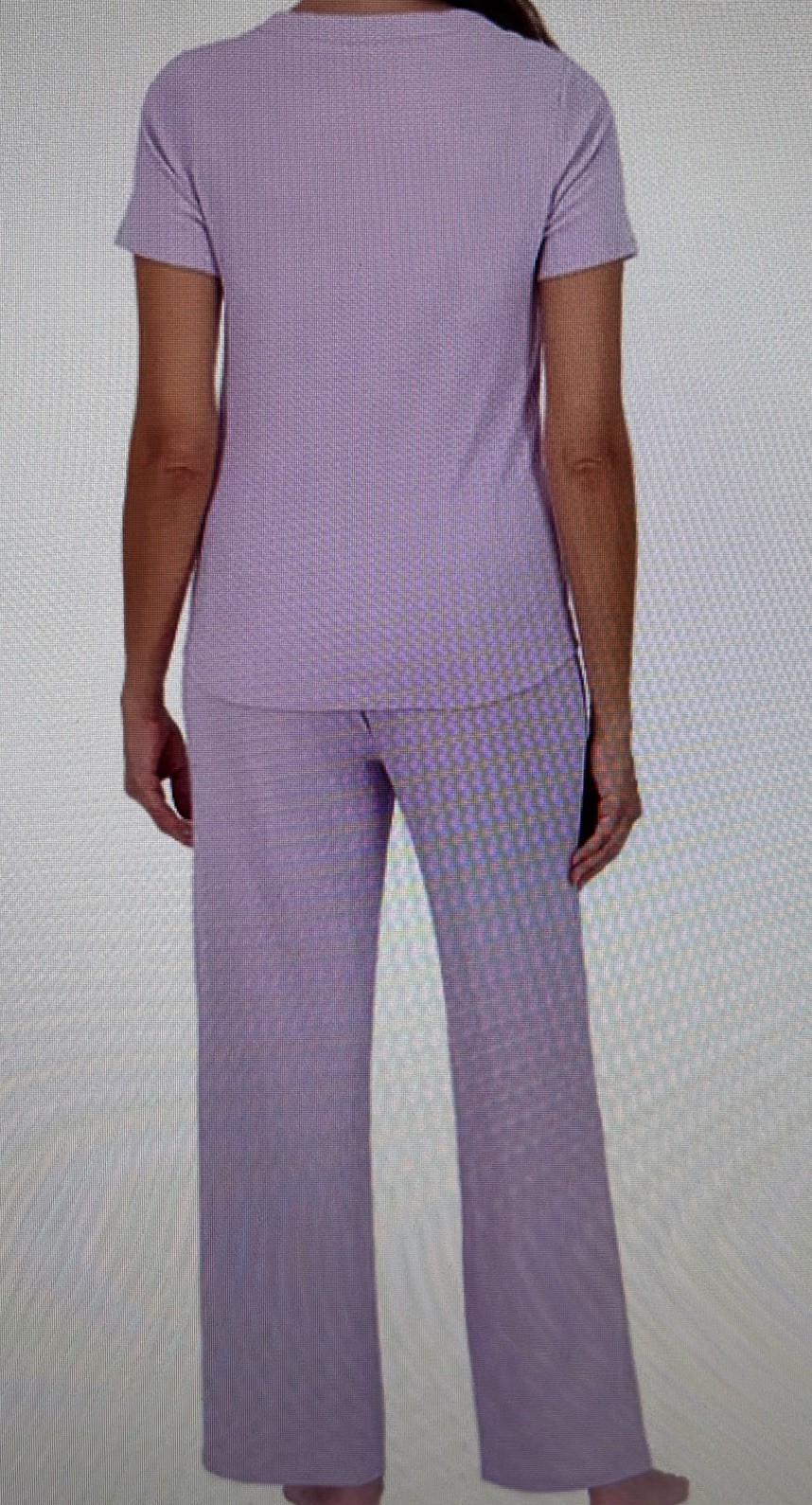 Live 2 Lounge Women’s 4 Piece Pointelle Lounge Wear Pajama Set, Purple, X-Large