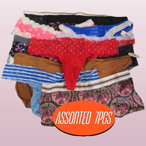 VICTORIA’S SECRET & PINK PANTIES ASSORTED STYLES NWT SIZE: MEDIUM 7PCS SET