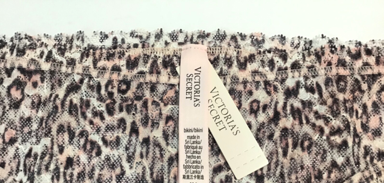 Victoria’s Secret The Lacie Lace Bikini Panty Medium Purest Pnk Animal Print NEW