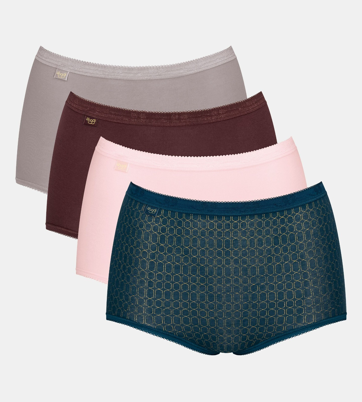 Sloggi Basic+ Maxi Brief Knickers Pants 4 Pack 95% Cotton – 10103326