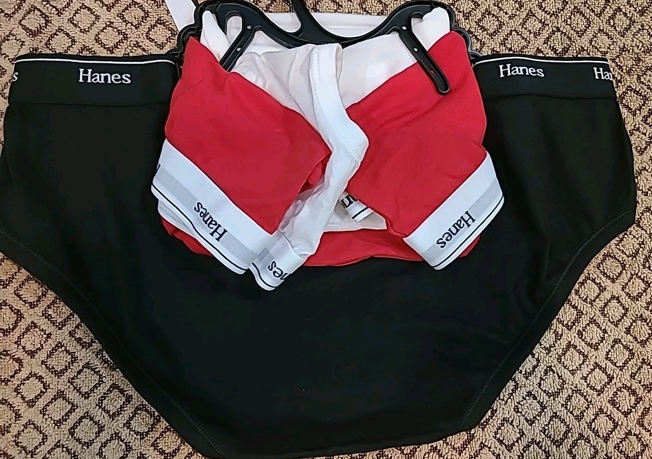 HANES LOGO LASERBOND 3 Pr Hipster Panties Breathable Stretch Cotton 6/M nwt