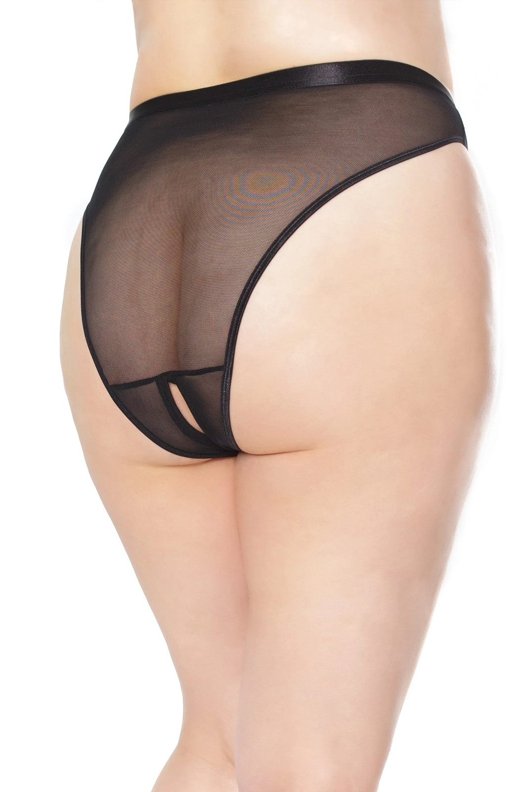 Coquette – 22136 – Crotchless Panty – BLACK