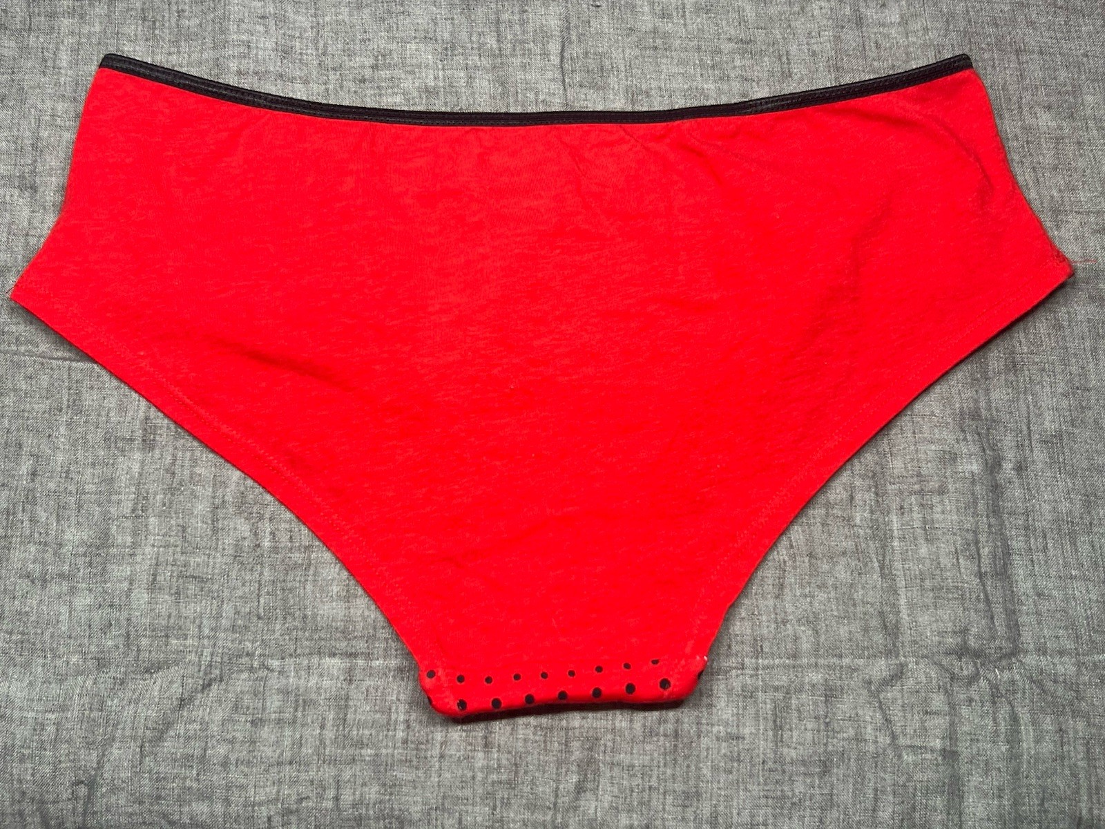 Vintage Disney Mickey Minnie Mouse Hipster Bikini Cotton Stretch Panty L Red