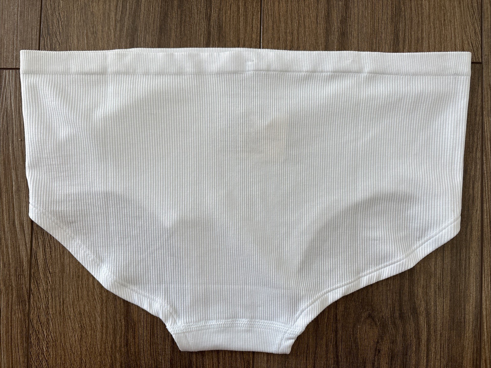 Anthropologie Panty Panties Seamless Ribbed Hipster Brief White Modal Large L XL