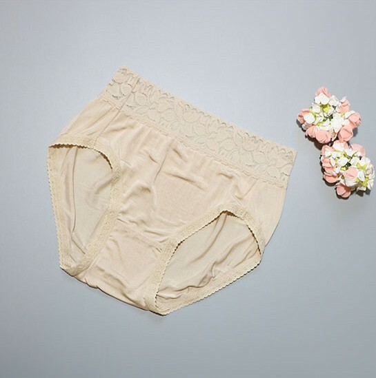 5 PACK 100% Mulberry Silk Women Lace Panties Briefs Underwear Lingerie SG004