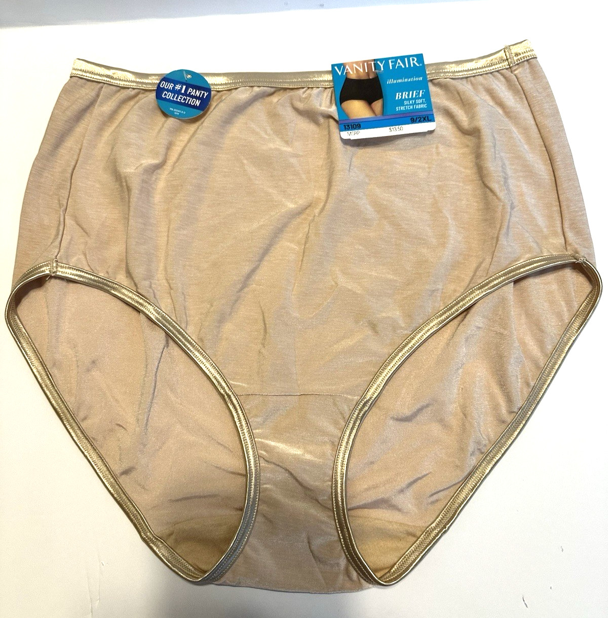 Vanity Fair Body Shine Illumination Brief #13109 Size 9/2XL New with Tags