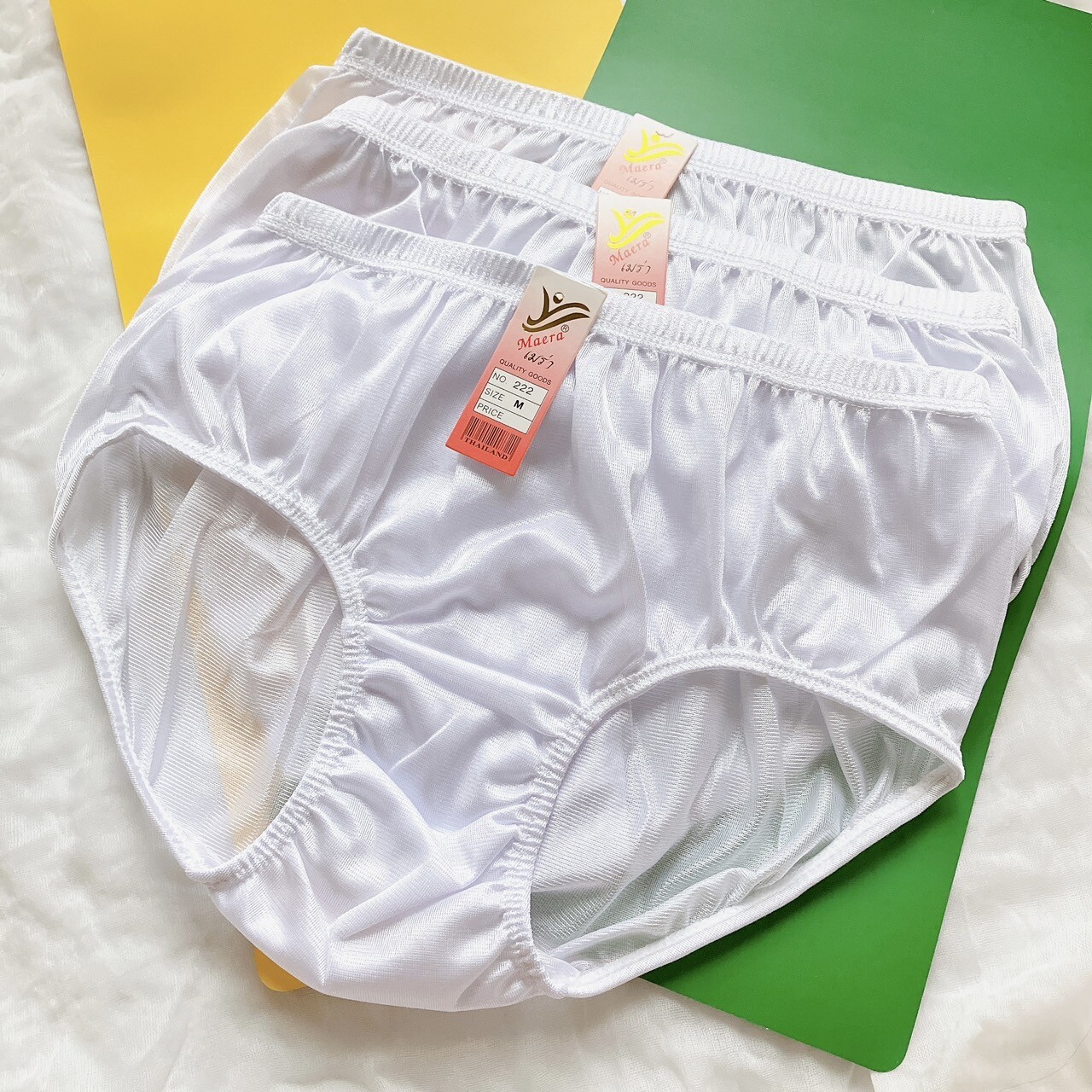 M – 3XL Unisex White Nylon Panties Knickers Panty Underwear Soft Undie 6 Pcs