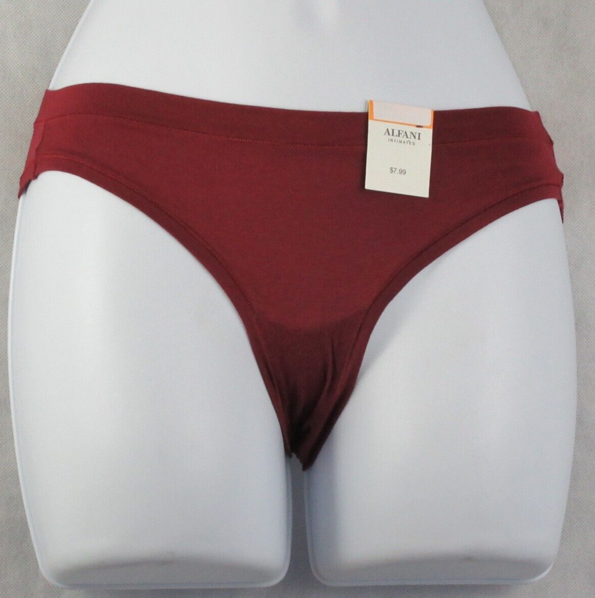 Alfani Women’s Ultra Soft Rayon Bikini Panty Underwear, Beet Red, Small
