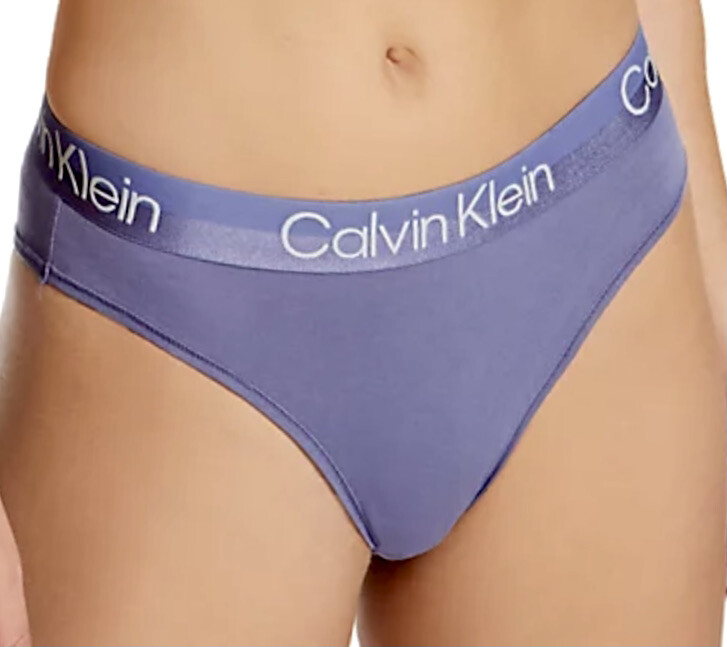 CALVIN KLEIN Modern Structure Cotton Denim Blue Brazilian Panty Womens Sz XS 4