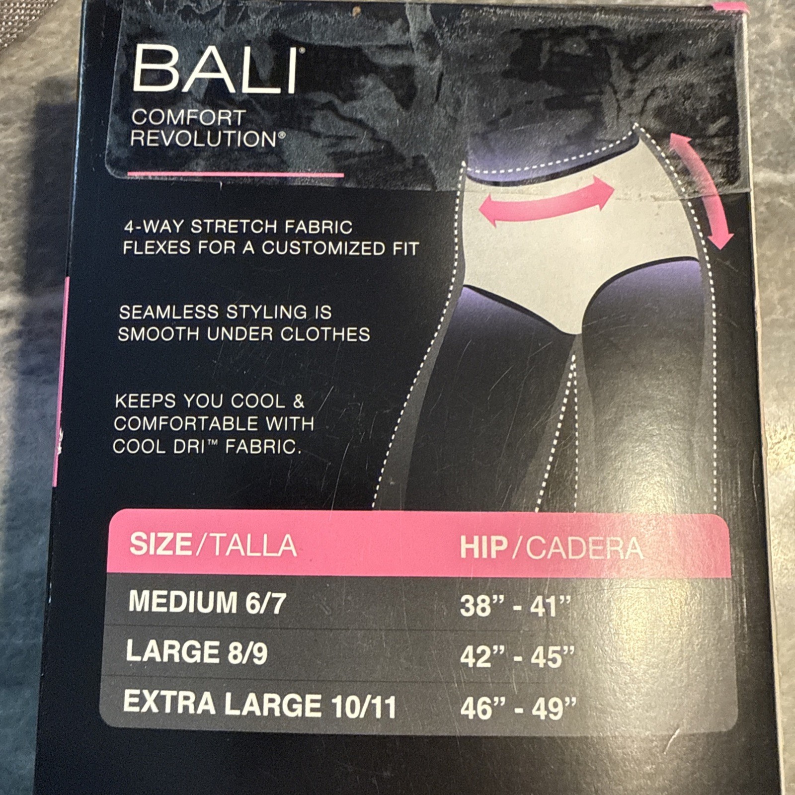 New Bali Women’s Briefs Size 10/11 Package Of 4 Flex Fit