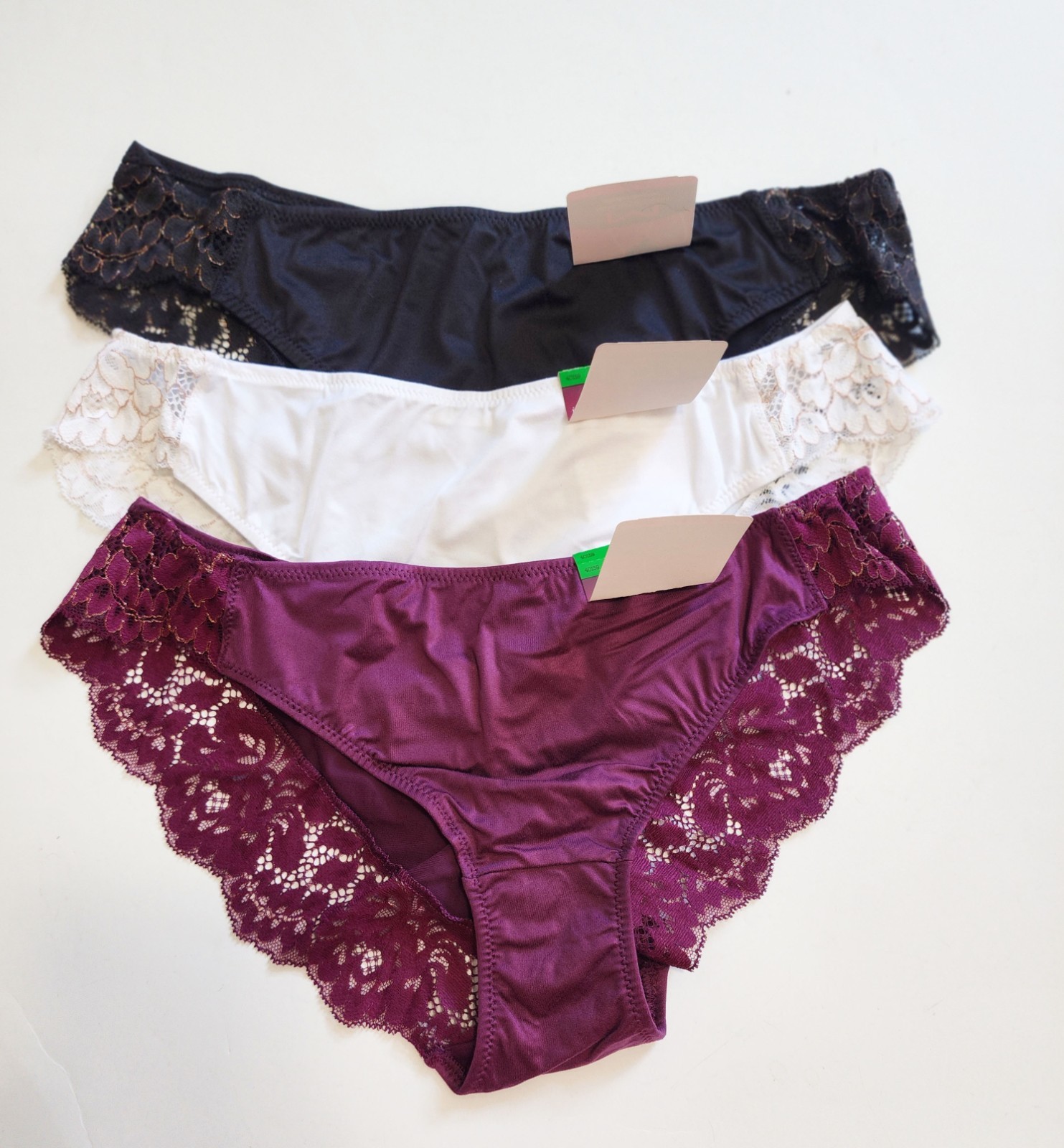 3 Maidenform Comfort Devotion Lace Back Tanga Underwear Multi 40159 Sz 9/2XL-NWT