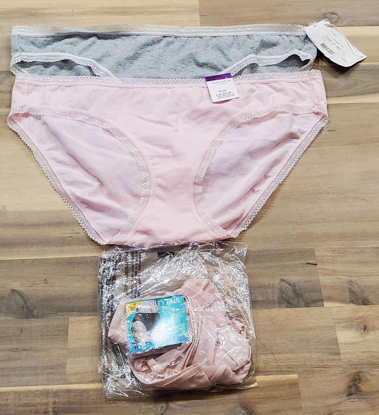 Charter Club 95 % Cotton (2) Bikini & Vanity Fair- (1) High Cut XXL Lot of 3