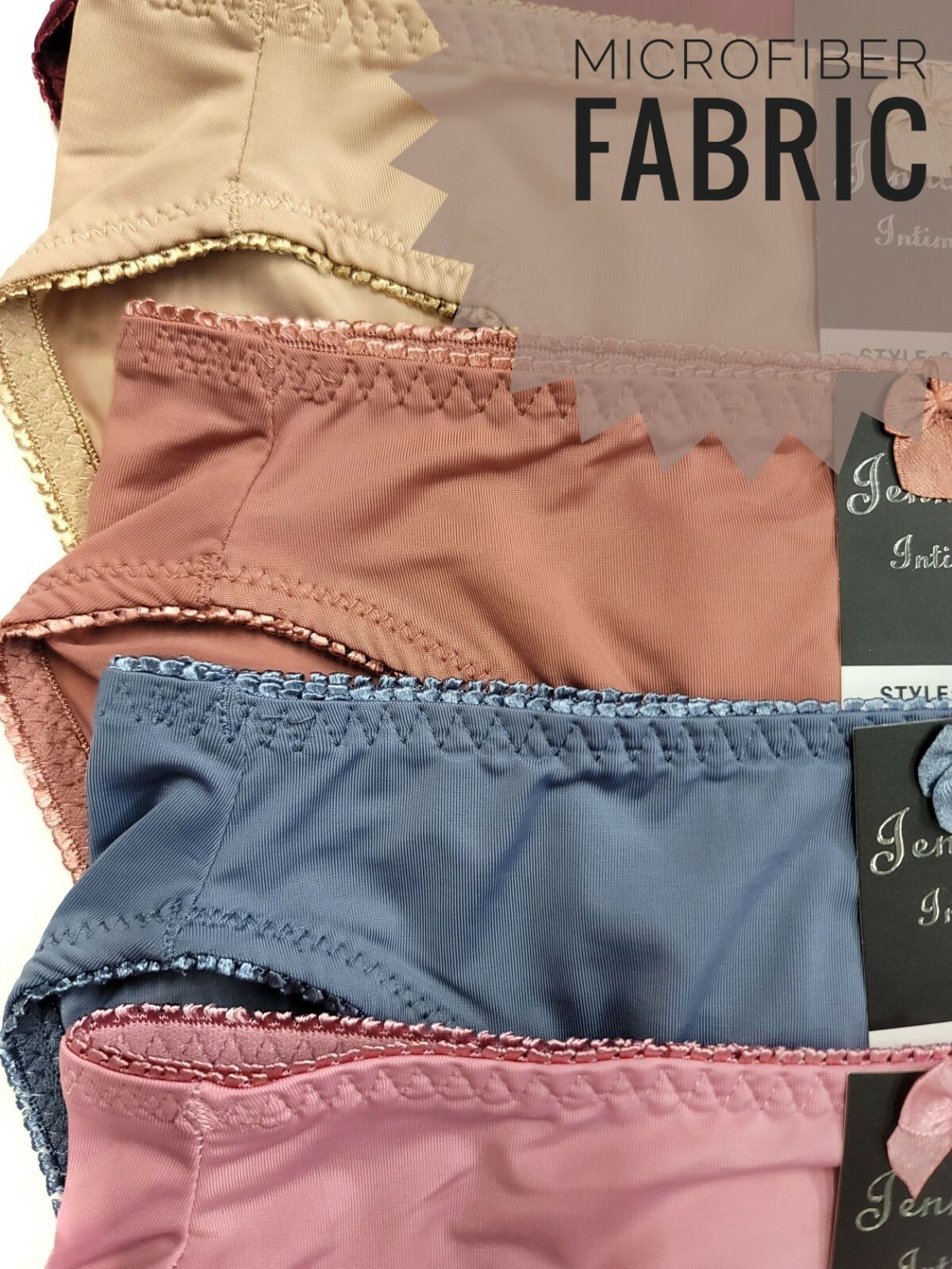 3 6 Pack High Cut Microfiber Light Tummy Control Full Seat Coverage Bikini panty