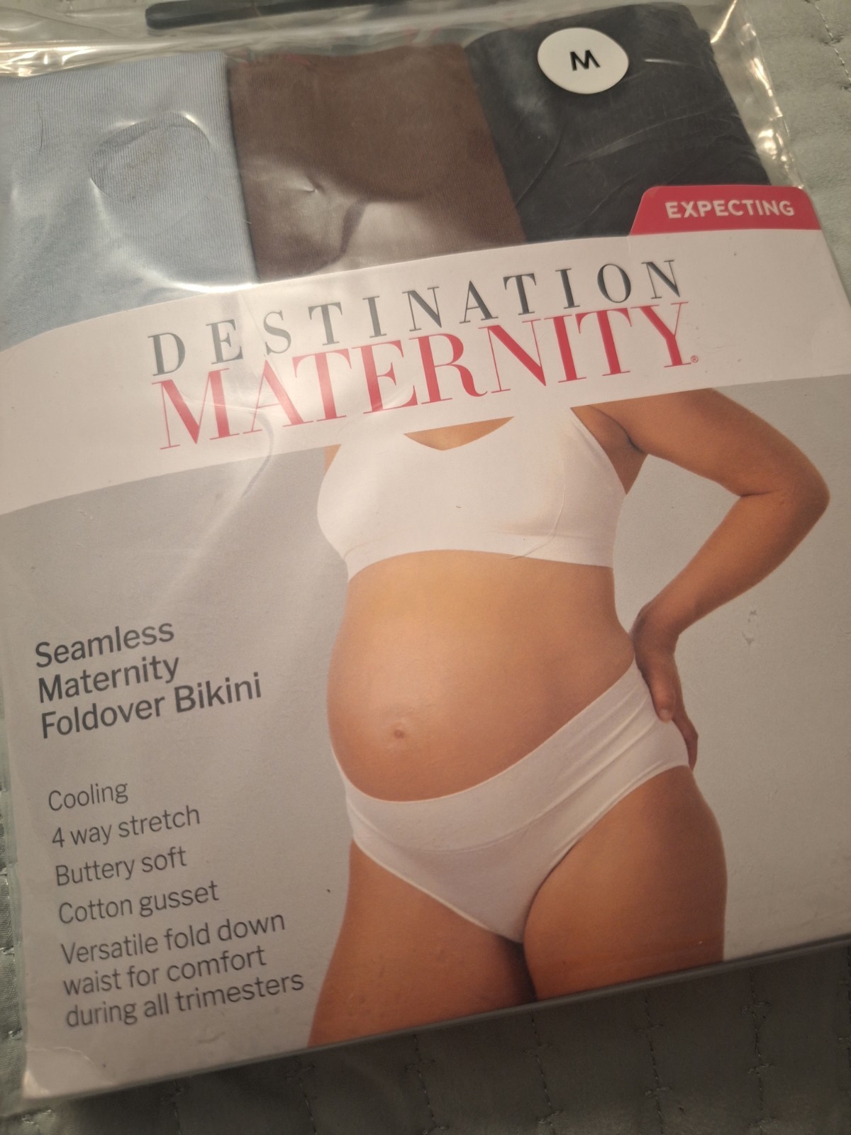 Destination Maternity Seamless Bikini Womens Size Med Cooling Buttery Soft- NEW
