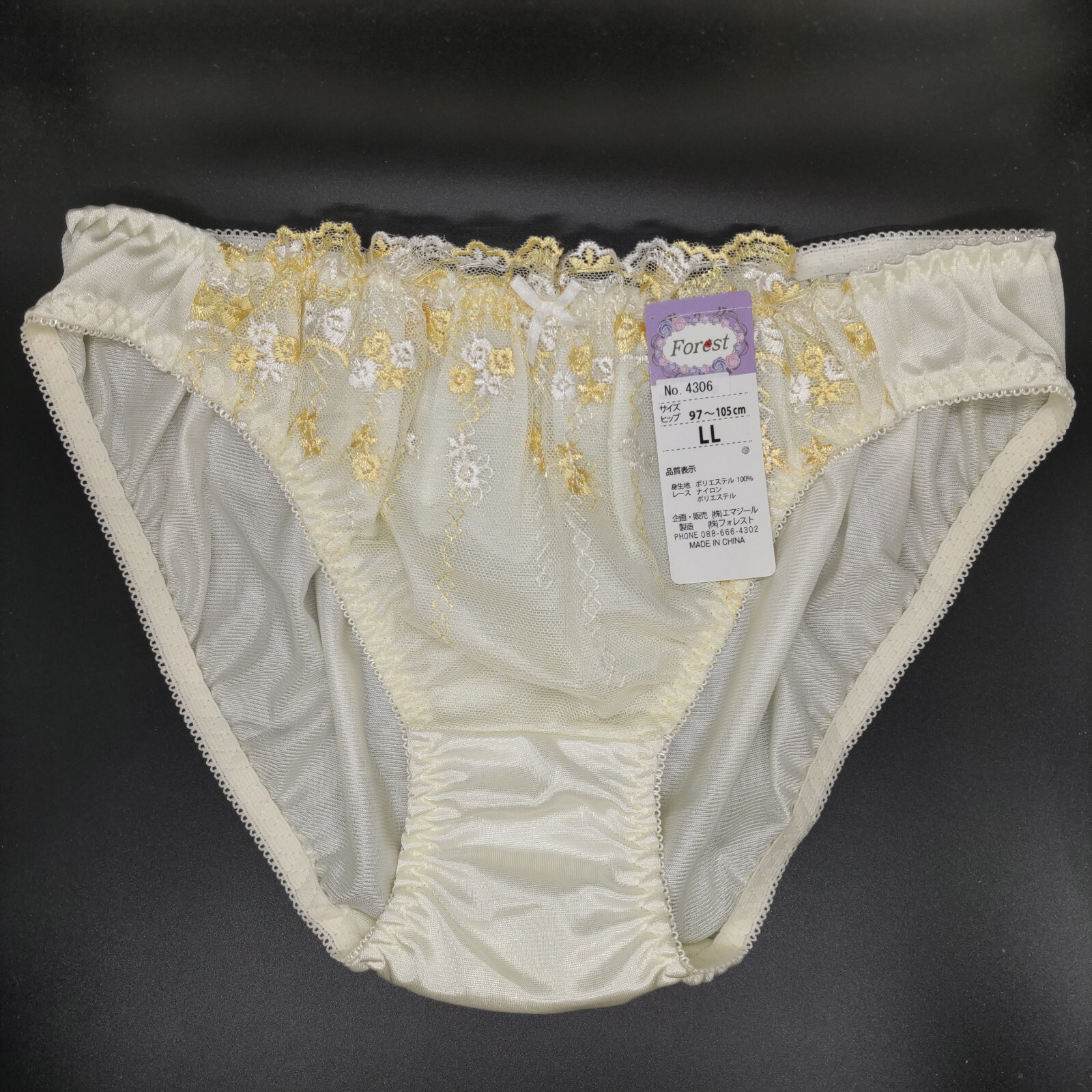 US SIZE L SHINY NYLON TRICOT PANTIES from Japan
