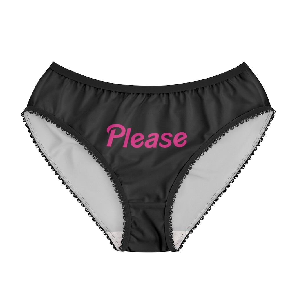 Please Black Pink Adult Women’s Briefs