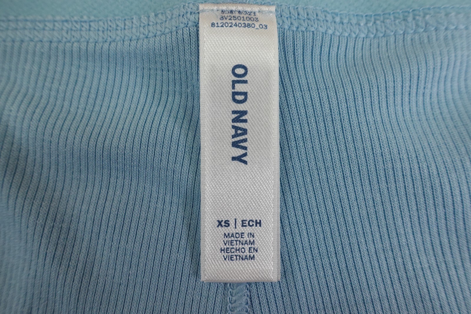 Old Navy Womens Size XS Blue High-Waisted Rib Knit Boyshort Brief Panty NWT