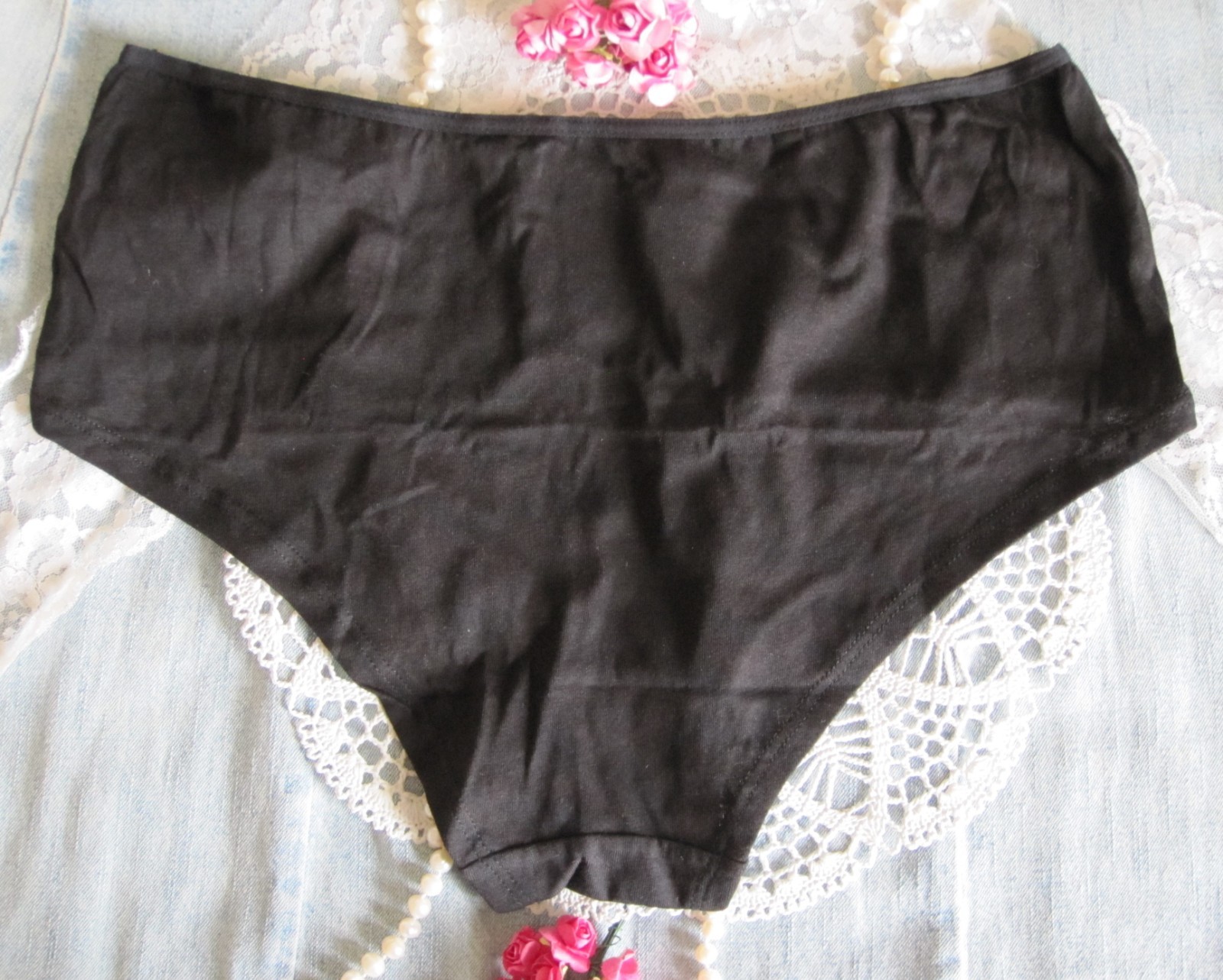 4 x Primark 100% COTTON *Short* Briefs Pack Black White Multi Leopard S 10-12