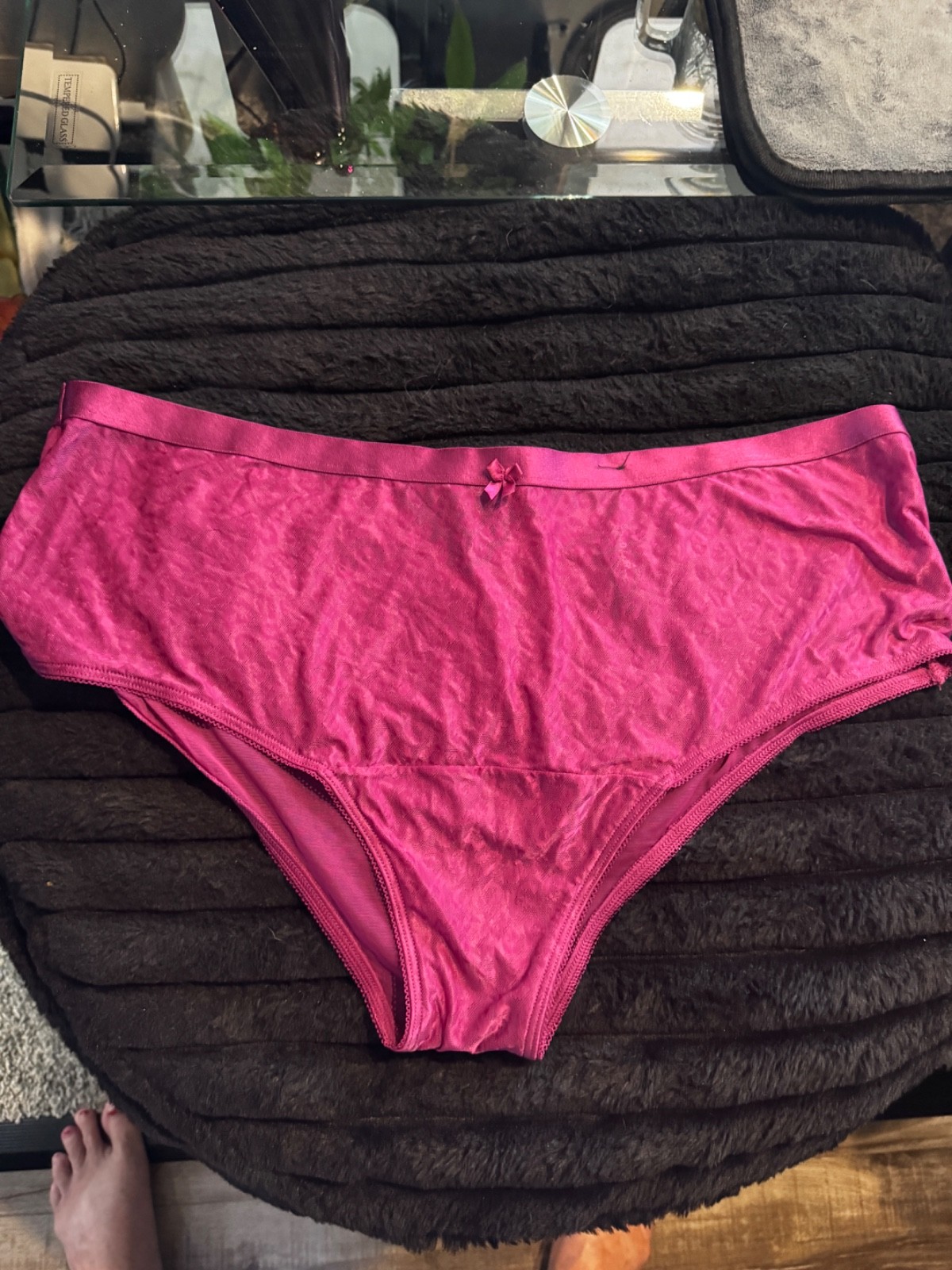Torrid Sexy Purple Satin & Lace Retro Tanga High Rise Panty Plus Size 1 1x