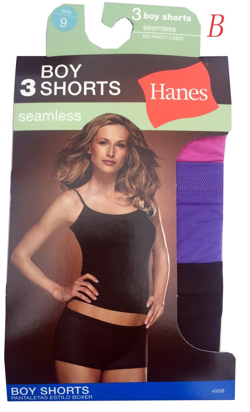 Hanes Women’s Panties BOY SHORTS 3-Packs 49SB Seamless NWT S; XL; XXL