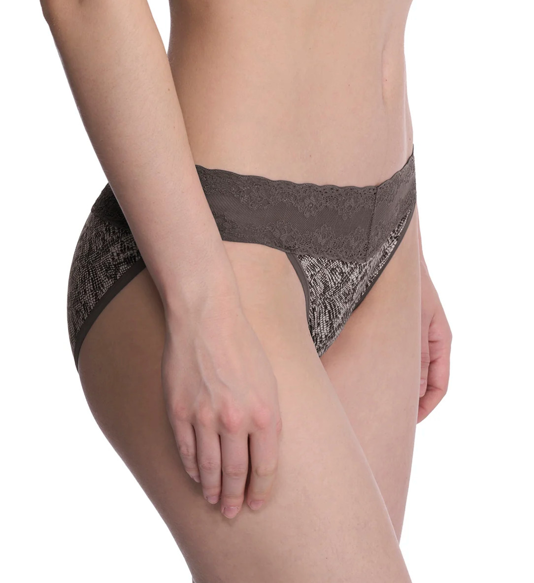 Natori One Size (S-XL) Bliss Perfection V-kini Panty 756092 Python —NWT TAGS–