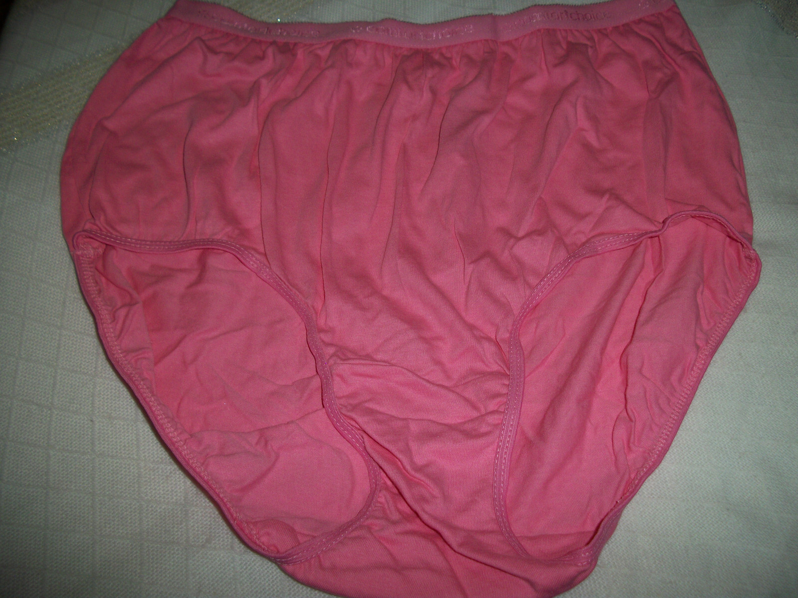 COMFORT CHOICE WOMENS PLUS SIZE 8 X-LARGE FULL CUT BRIEF PANTY 100% COTTON NWOT