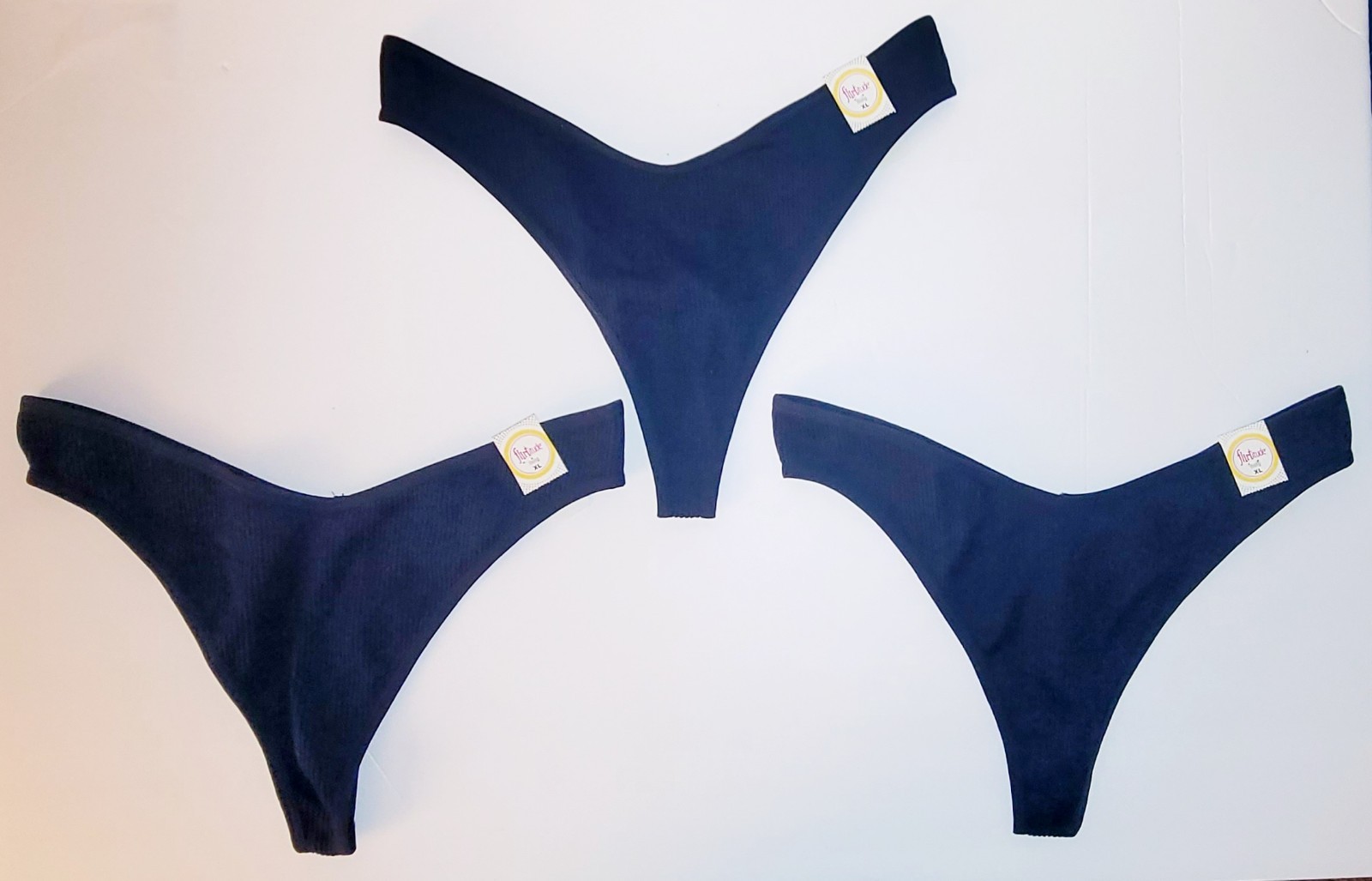NWT Flirtitude Womens Thong Panty Lingerie, Flirtitude Women’s Thong, XL, 3 Pack