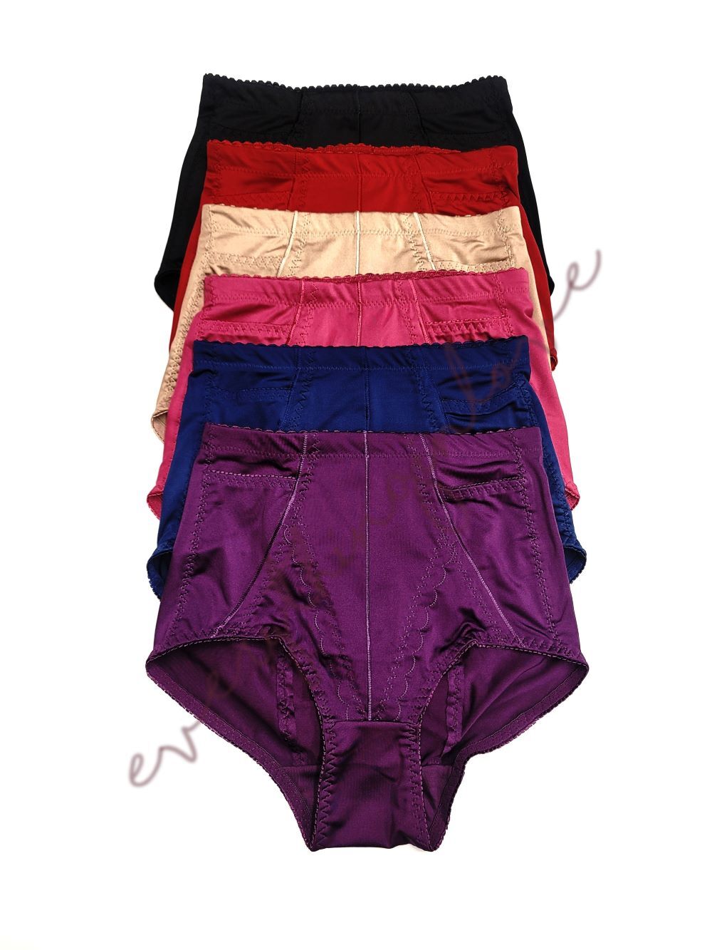 Satin Side Pockets High Waist Full Coverage Tummy Control Butt Lift Girdle Panty