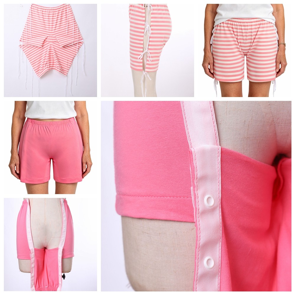Women Lingerie Roomy Underwear Protective Briefs Side Press Button Easy-to-wear
