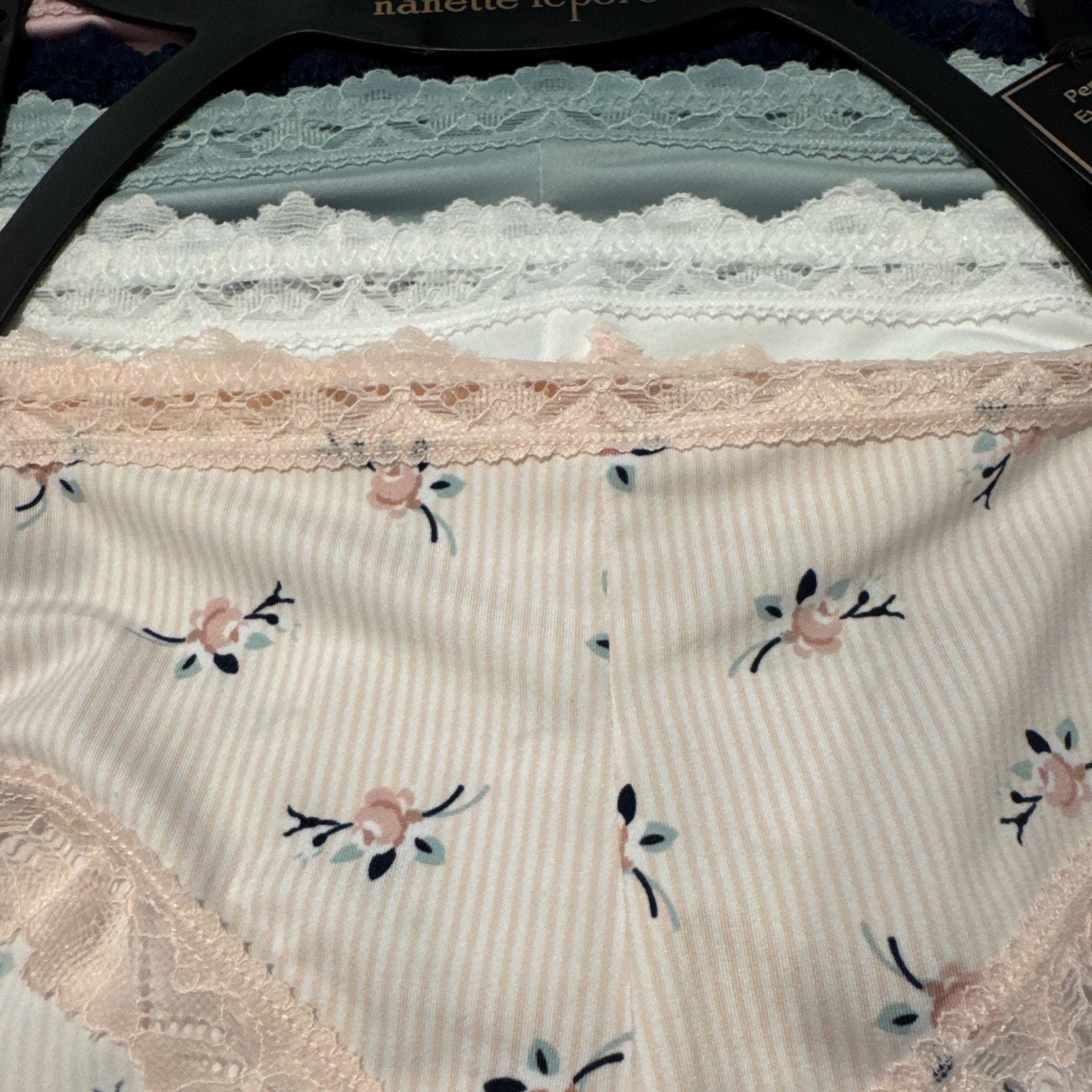 Nanette Lepore 5 Pack Boyshort Lace Panties Set Size Small Underwear Pink