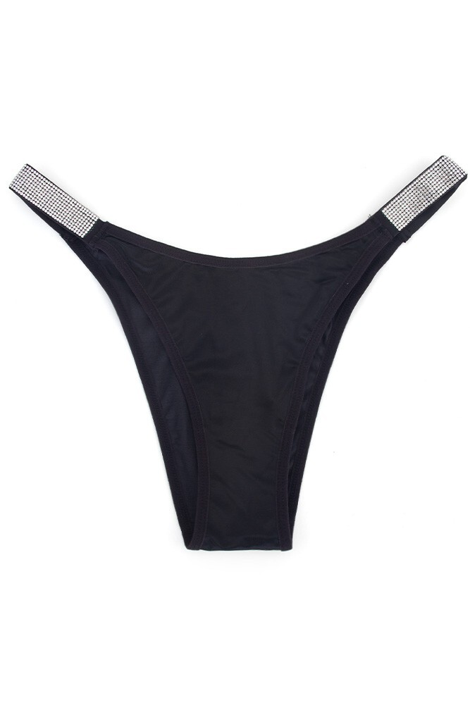 12 pack JENNIFER Women’s Sexy Color Assorted Microfiber Rhinestone Thong Panty