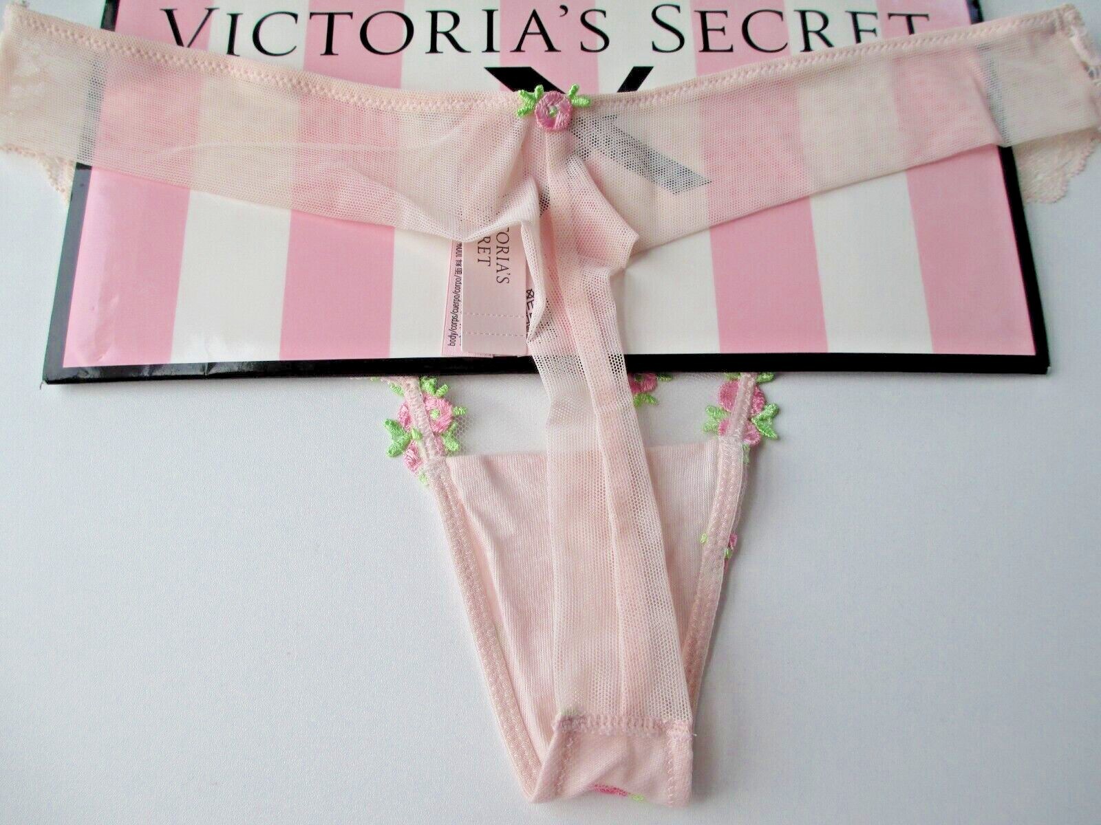 VICTORIA’S SECRET DREAM ANGELS Thong Panty S M L XL Pink NWT Lace VS Floral Mesh